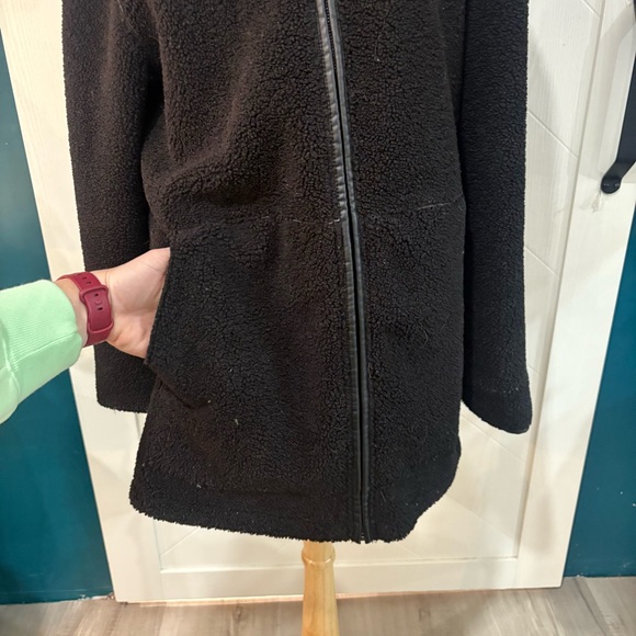 Reversible Floral Suede & Sherpa Hooded Jacket XL/ Cozy Chic - Picture 6 of 8